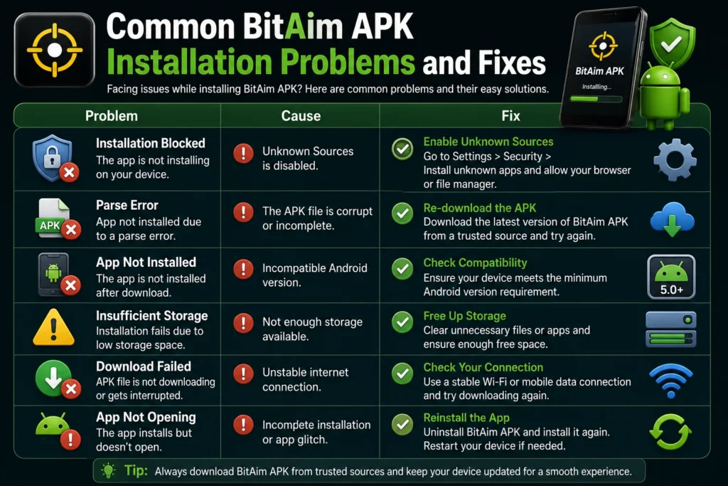 Common BitAim APK Installation Problems and Fixes